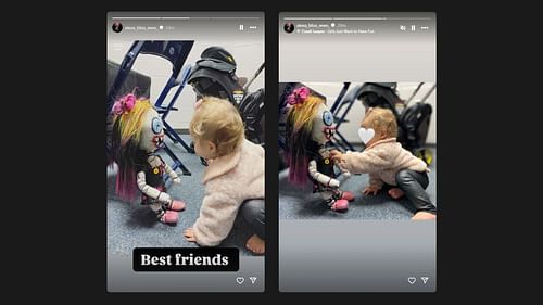 Alexa Bliss' daughter backstage with the Lilly doll! [Image credits: Alexa Bliss' Instagram stories]