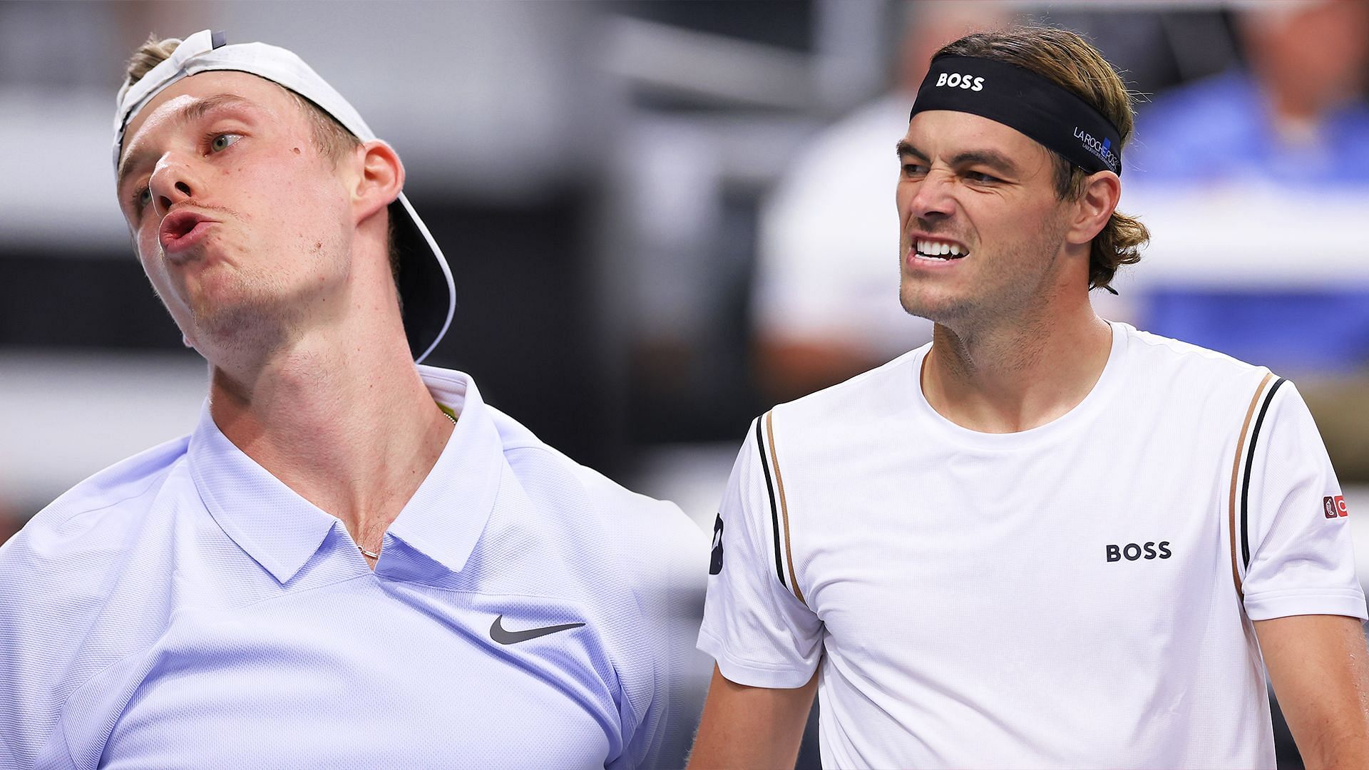 Denis Shapovalov and Taylor Fritz at the Dallas Open. Credit: Getty