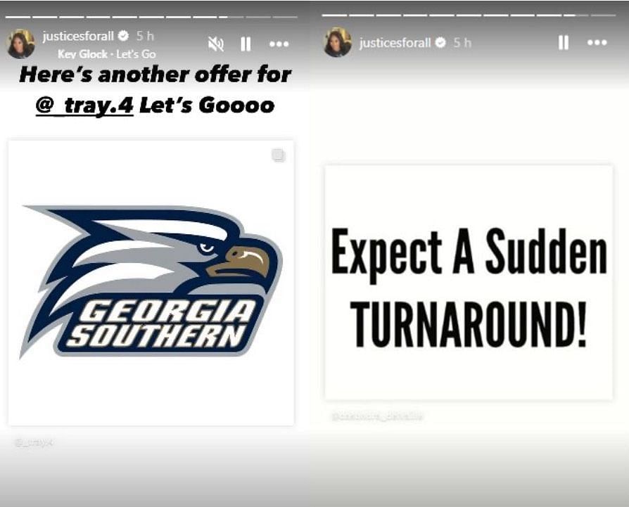 Trayvis Hunter received an offer from Georgia Southern. Source: Instagram/@justicesforall