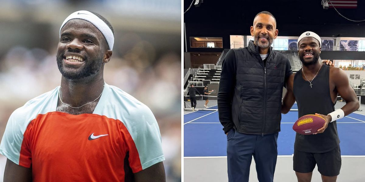 Frances Tiafoe and Grant Hill; ( Source - Getty Image (L) and Instagram @realgranthill )