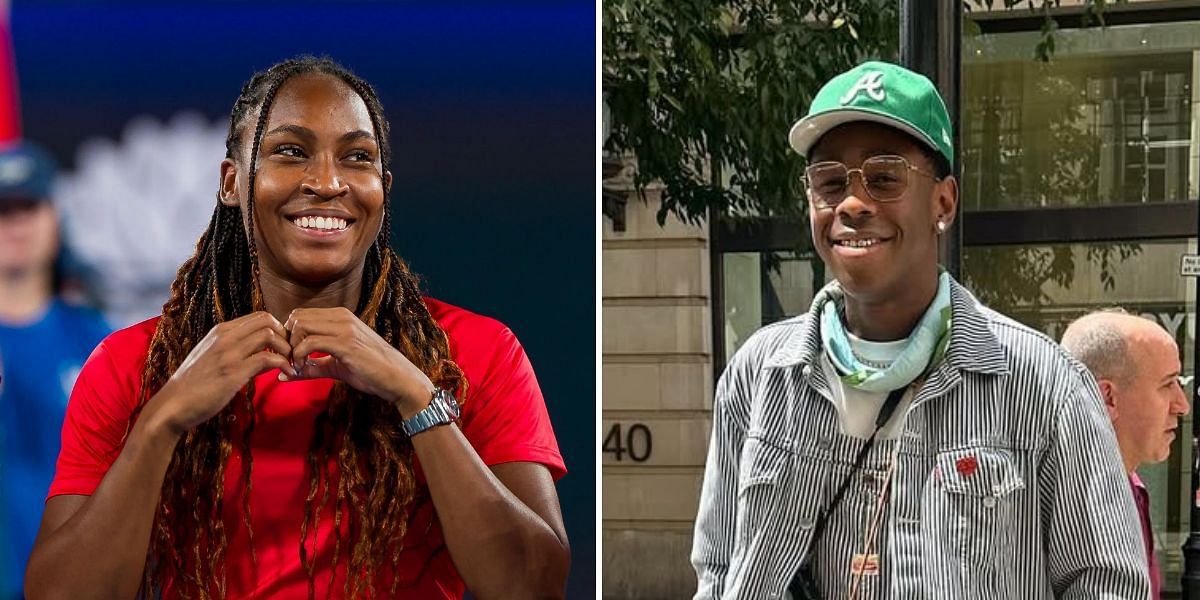 Coco Gauff (L) and Tyler, the Creator