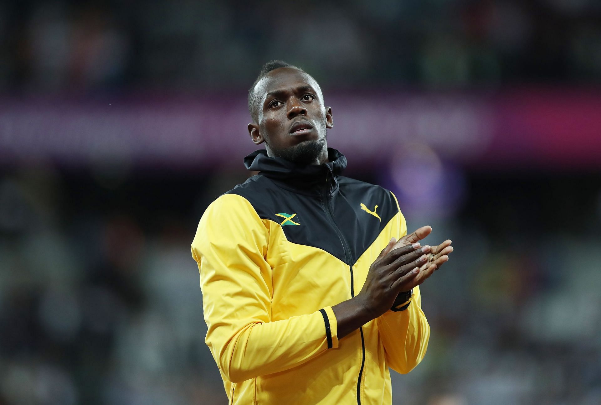 Usain Bolt at the 16th IAAF World Athletics Championships London 2017 - Day Ten - Source: Getty