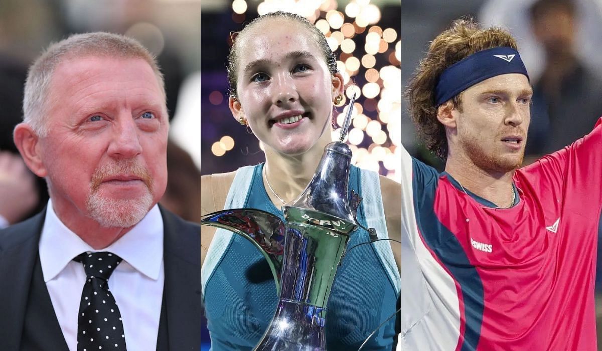 Boris Becker, Mirra Andreeva, and andrey Rublev- Source: Getty