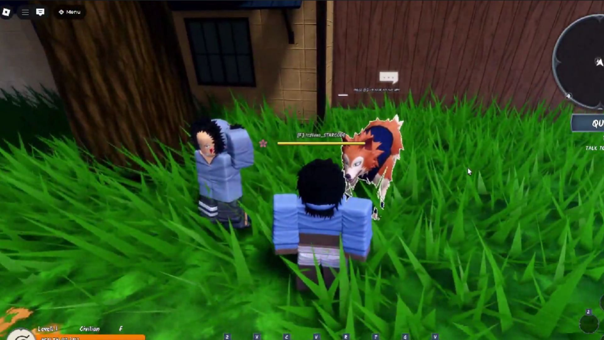 The Kaba NPC in Leaf Village (Image via Roblox | YouTube@ItzVexo)