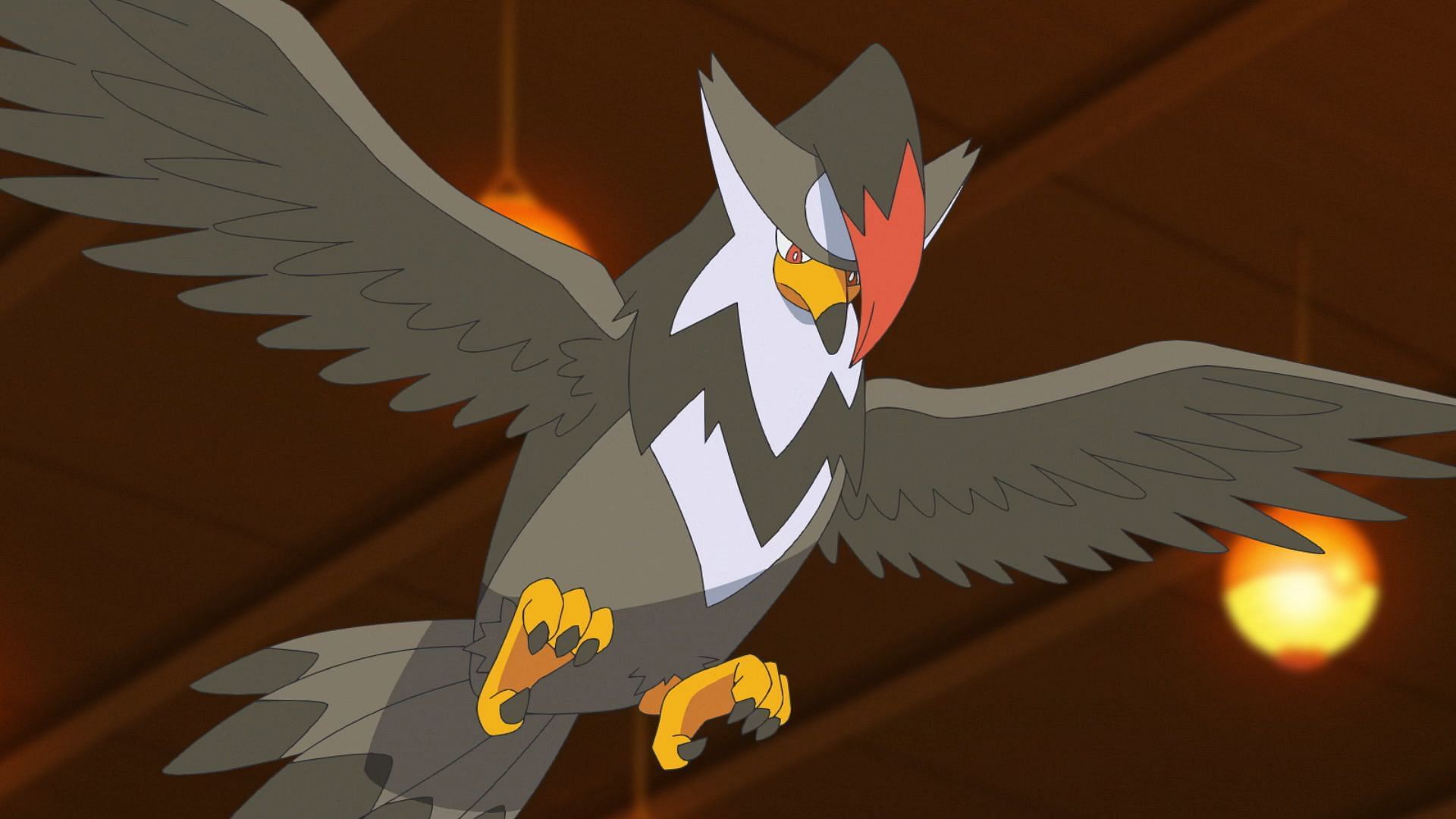 Staraptor in the anime (Image via TPC)