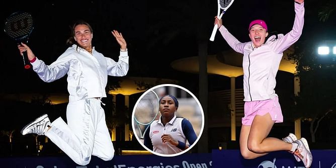 "Can't wait for Coco Gauff to snatch their wings” - Fans react to Aryna Sabalenka & Iga Swiatek enjoying quality time at Qatar Open