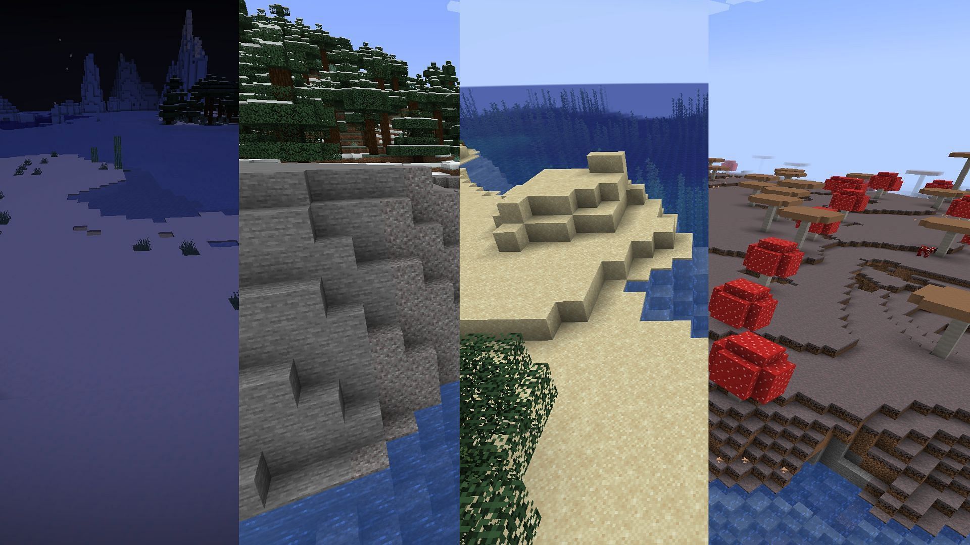 Beach and islands are always loved by all (Image via Mojang Studios)