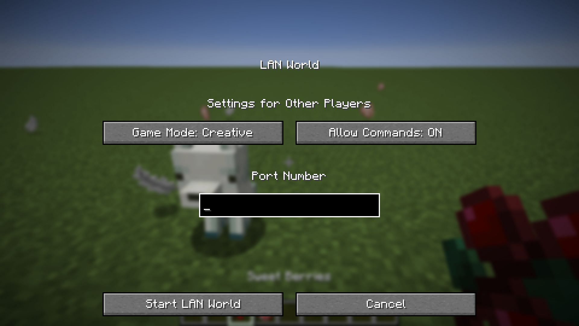 Turning on cheats in Java Edition (Image via Mojang Studios)