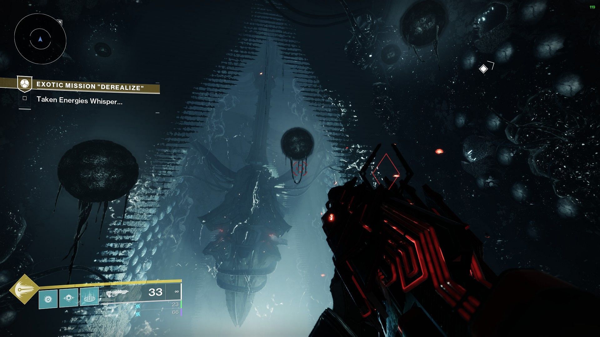 Taken balls floating in the air (Image via Bungie)