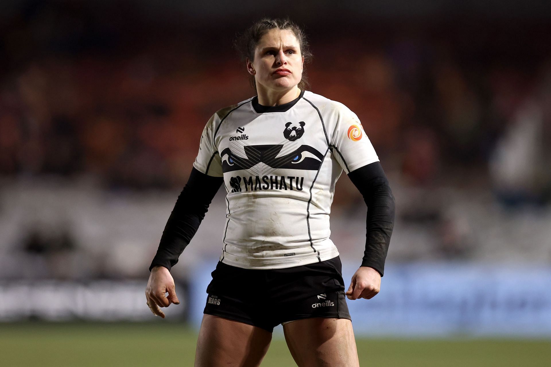 Ilona Maher in action during Harlequins v Bristol Bears - Source: Getty