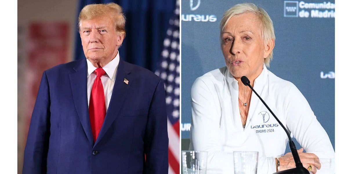 Donald Trump (L) and Martina Navratilova (R) (Image Source: Getty)