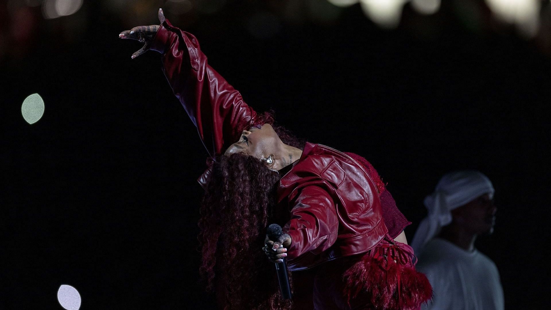 SZA performs during Apple Music Super Bowl LIX Halftime Show at Caesars Superdome on February 09, 2025, in New Orleans, Louisiana. (Image via Getty/Michael Owens)