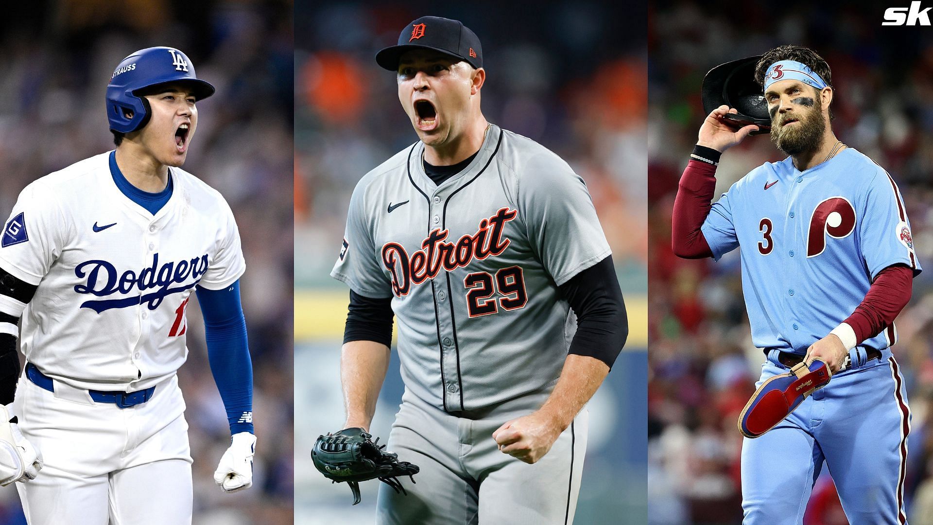 Tarik Skubal of the Detroit Tigers reacts after recording a strikeout against the Houston Astros during Game One of the Wild Card Series at Minute Maid Park (Source: Getty)