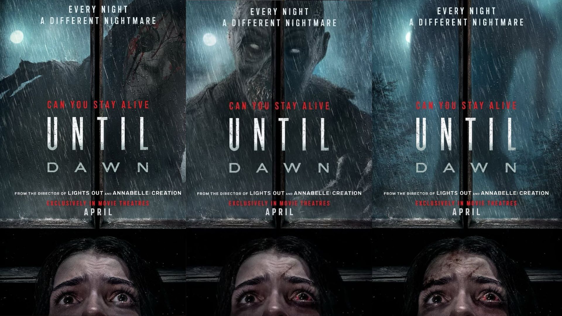 Posters of Until Dawn (Image via Instagram/@untildawnmovie)