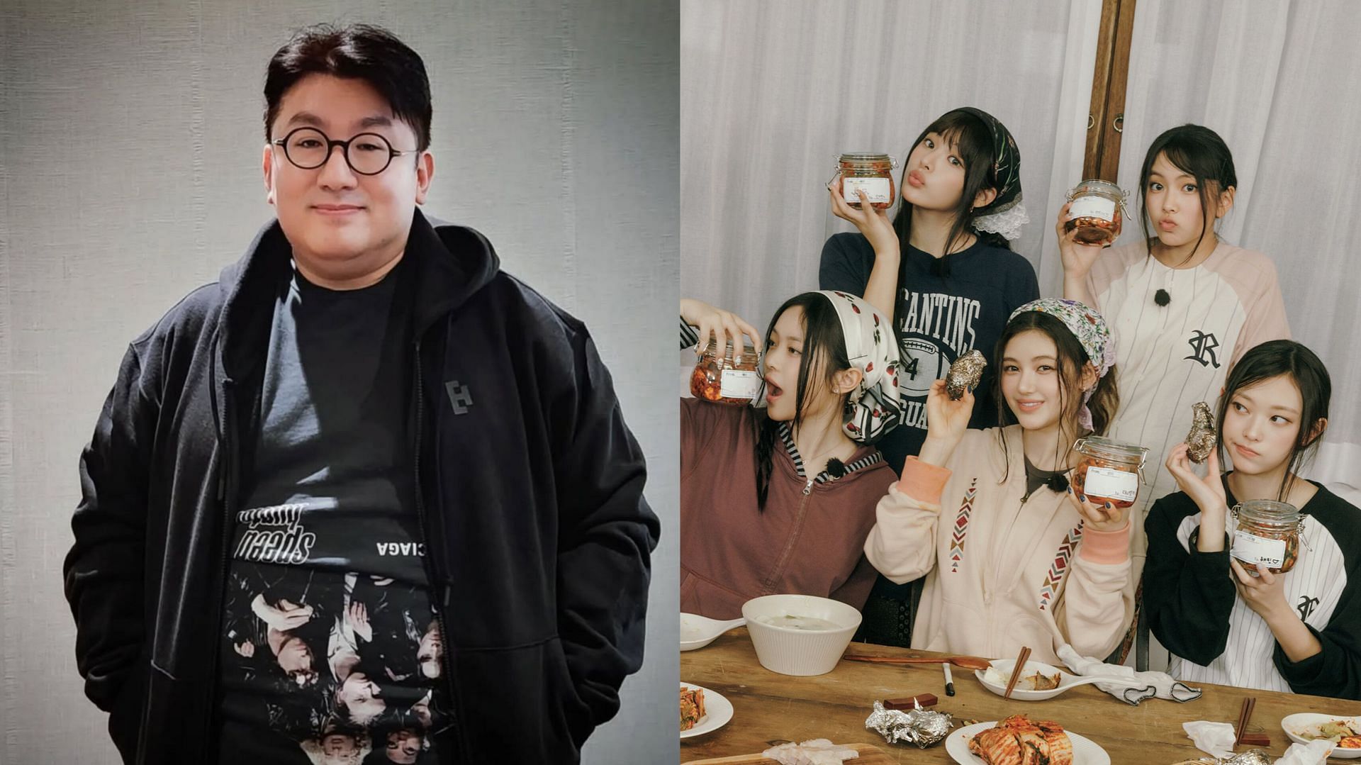 Internet slams HYBE CEO Bang Si-hyuk for allegedly intervening to cancel NJZ&rsquo;s ComplexCon performance (Images via X/@NewJeans_ADOR &amp; Instagram/@hitmanb72)