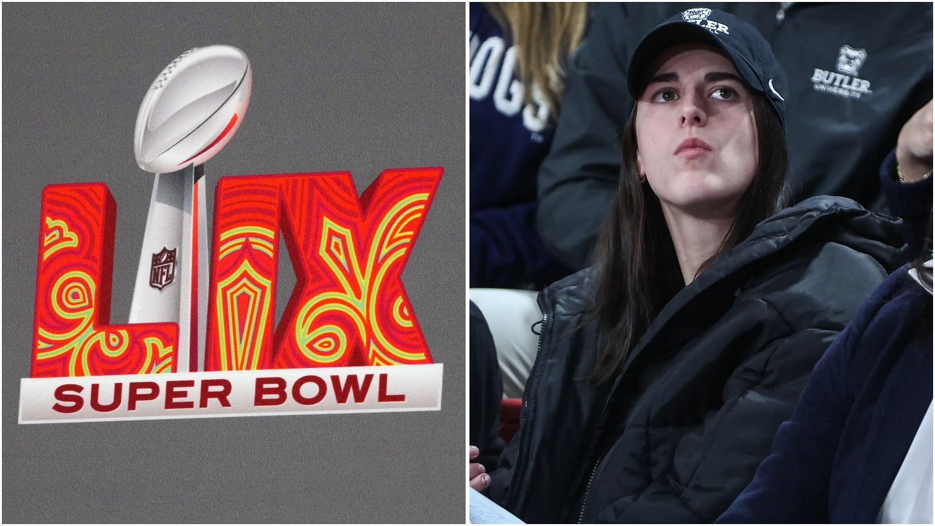 Caitlin Clark drops 3-word reaction as Chiefs vs Eagles Super Bowl fever grips US. (Photos: IMAGN)