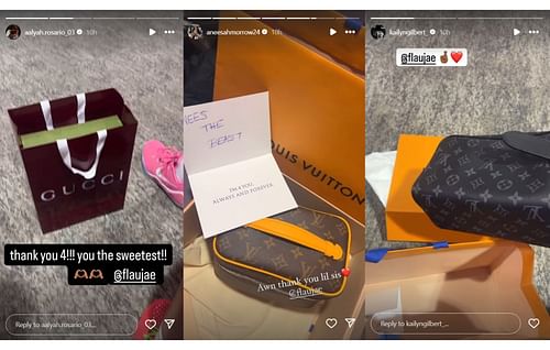 Aalyah Del Rosario, Kailyn Gilbert and Aneesah Morrow's ig story for Johnson | via @aalyah.rosario_03, @kailyngilbert_, @aneesahmorrow24/ig