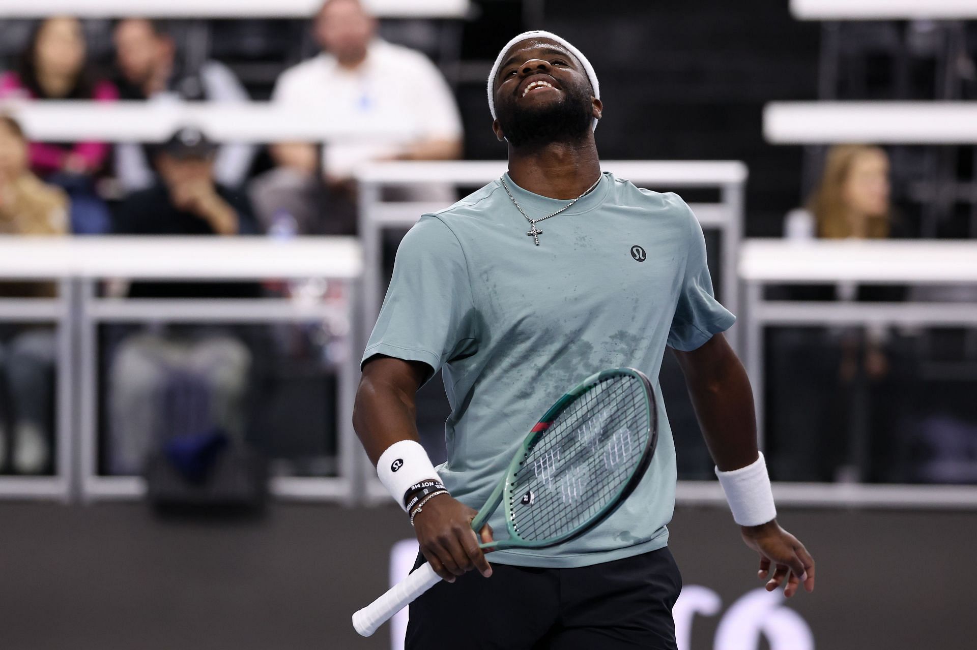 Frances Tiafoe dejected after his loss at the 2025 Dallas Open - Source: Getty