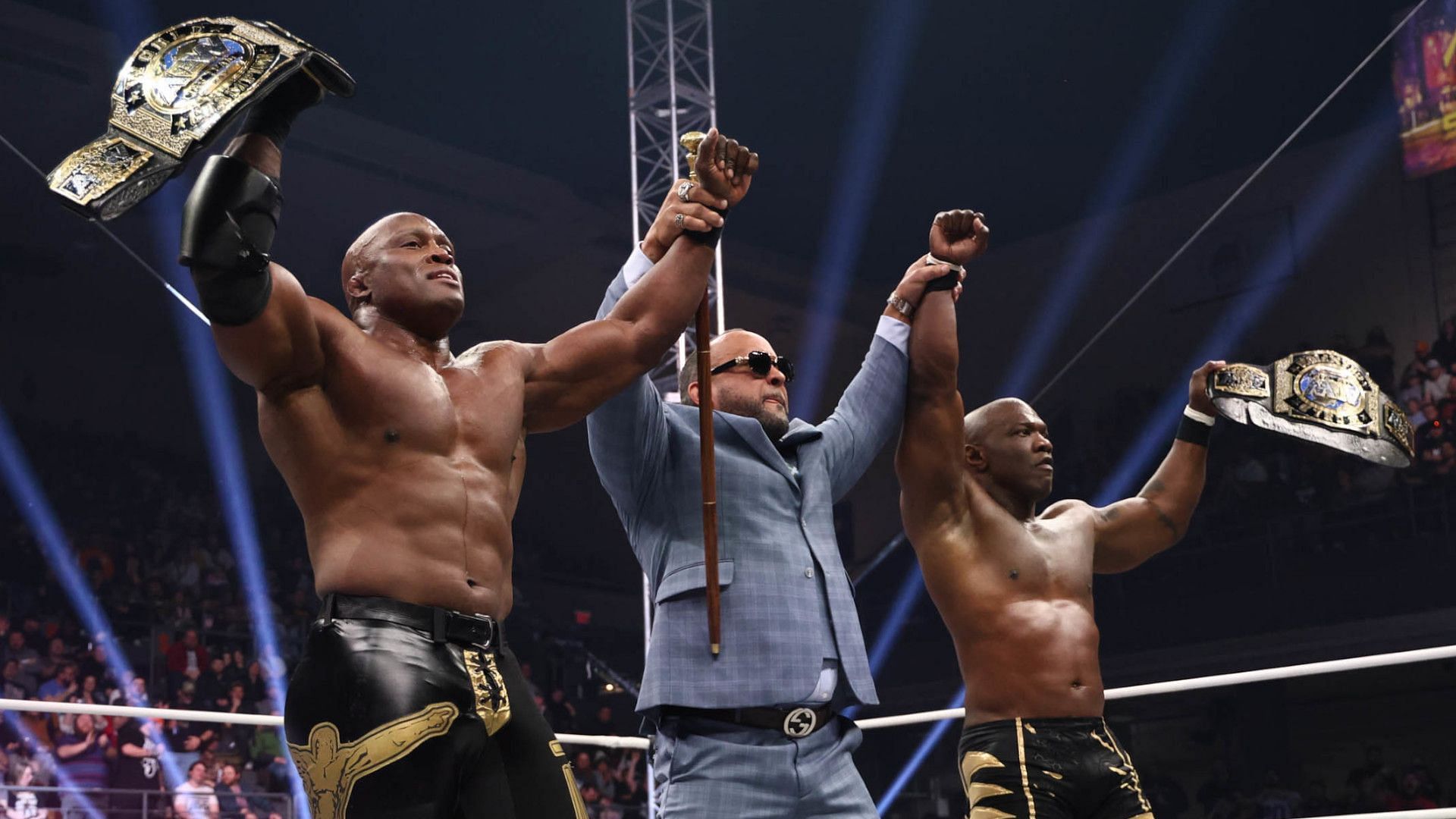 Bobby Lashley &amp; Shelton Benjamin are AEW World Tag Team Champions (Image credit: AEW