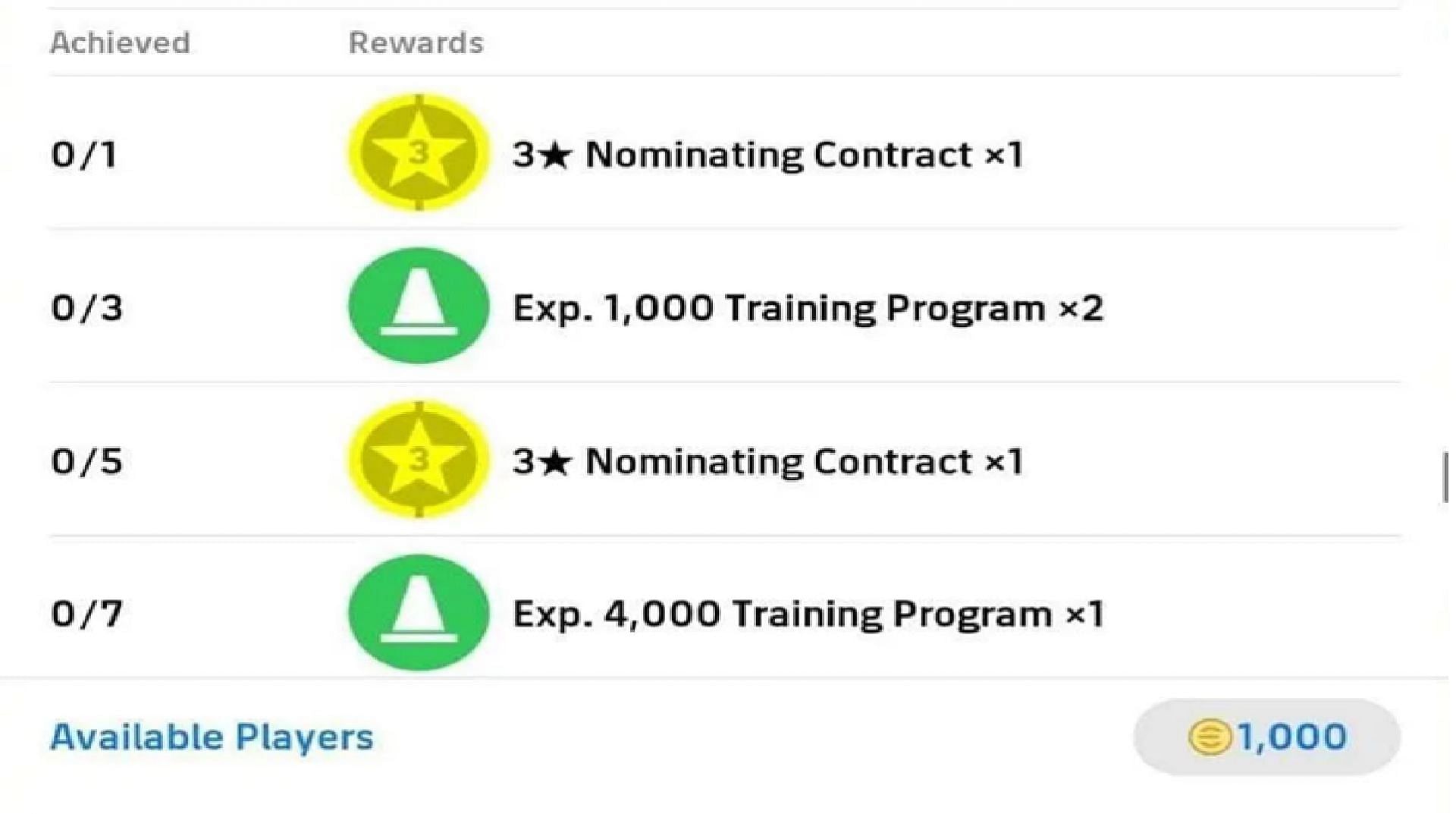 Participate in eFootball Leagues to get these contracts (Image via Konami)