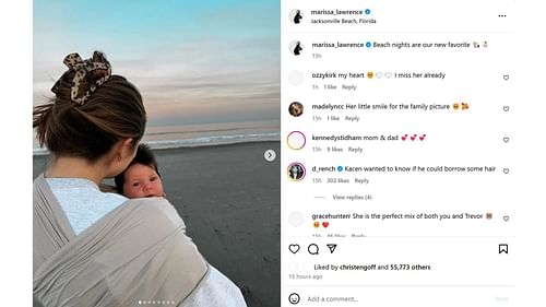 Marissa Lawrence shares adorable beachside memories with daughter and QB Trevor Lawrence (Credits: IG/ @marissa_lawrence)