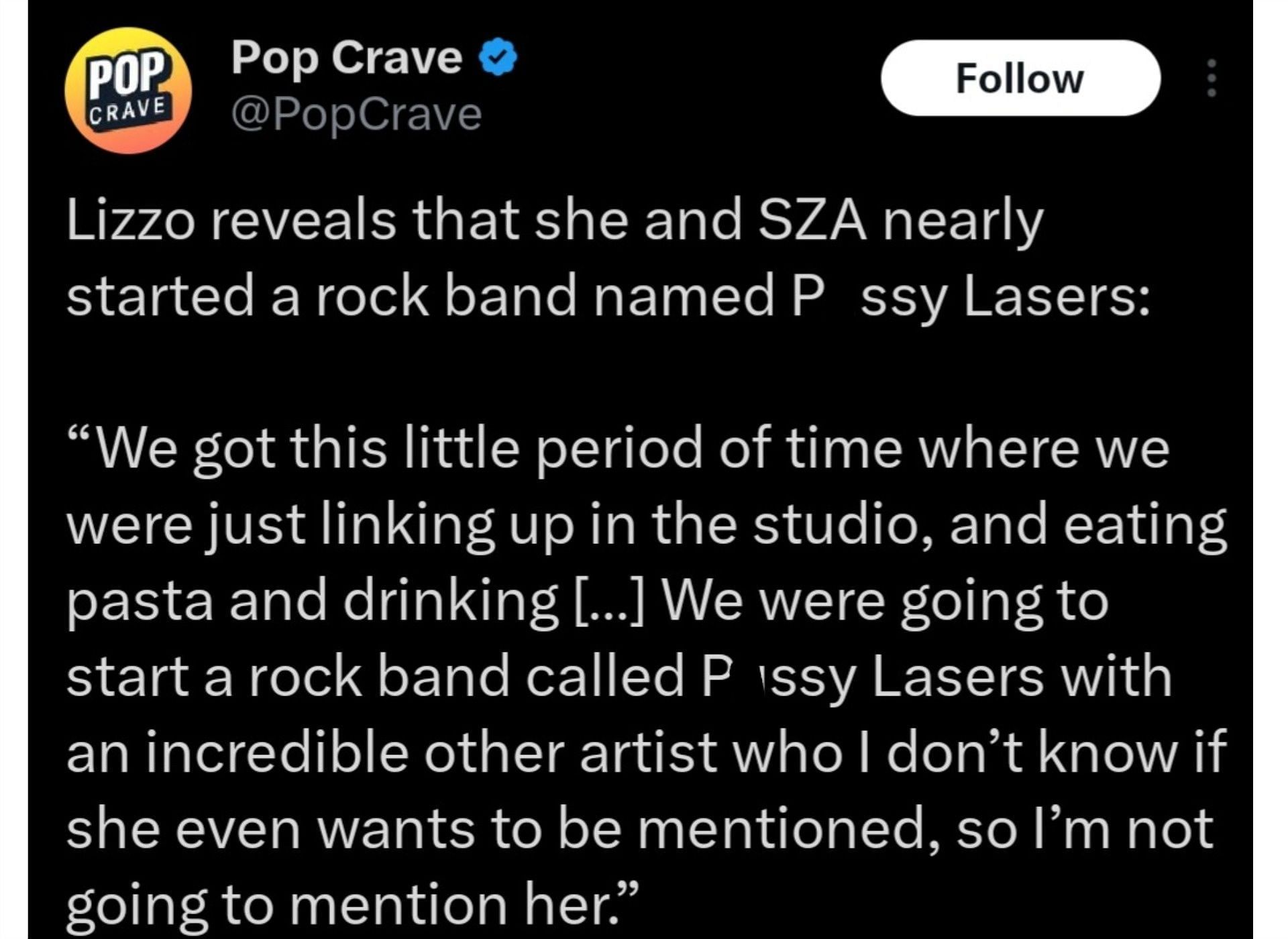 The rapper revealed about opening a band with SZA, (Photo via @PopCrave/X)