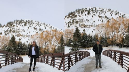 McConkey and his fiancee Sydney Horne spent time in Wyoming. (Photos via Sydney Horne's Instagram)