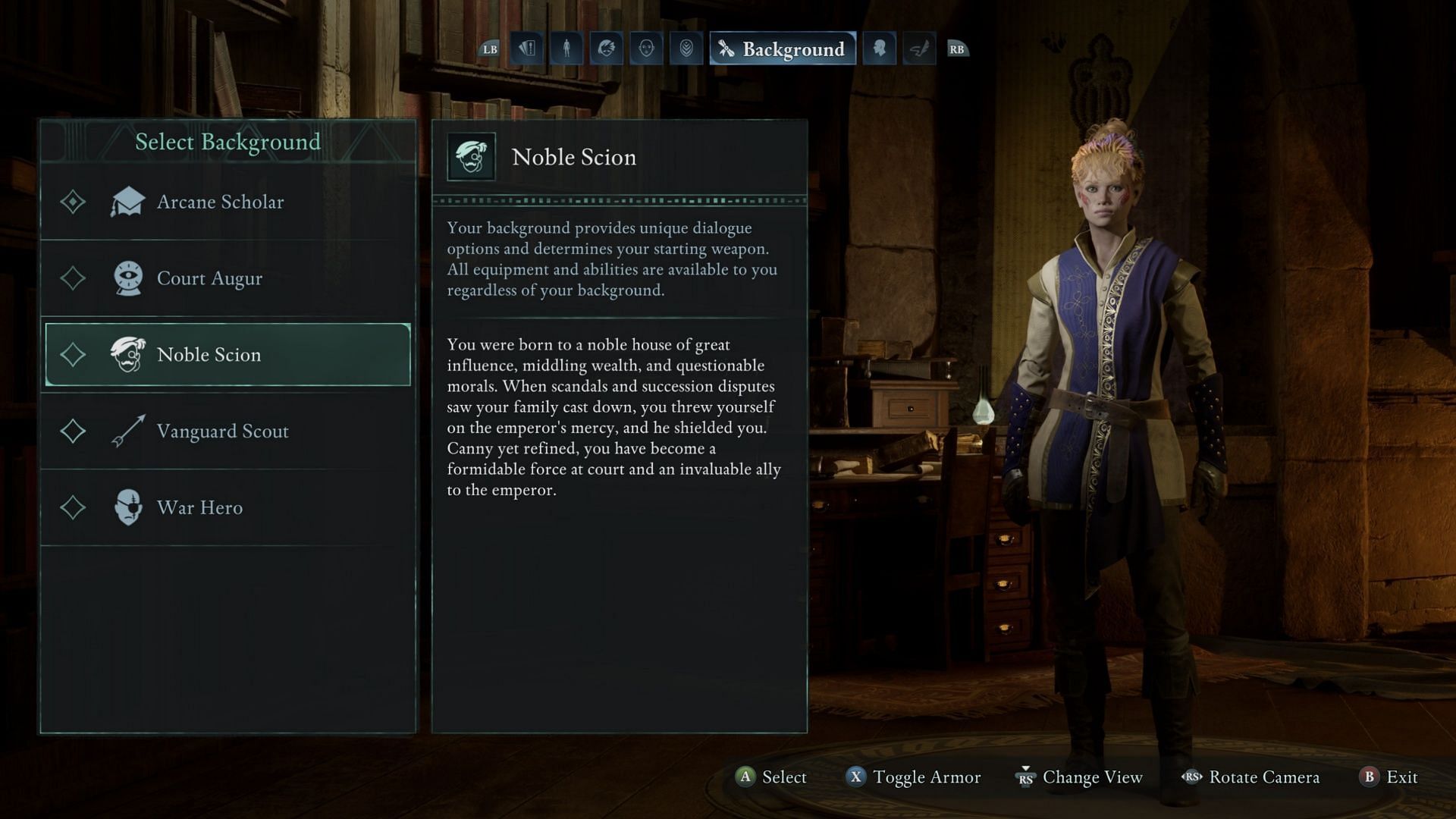 If you want the easiest start as a beginner, Noble Scion&#039;s probably the way to go (Image via Obsidian Entertainment)