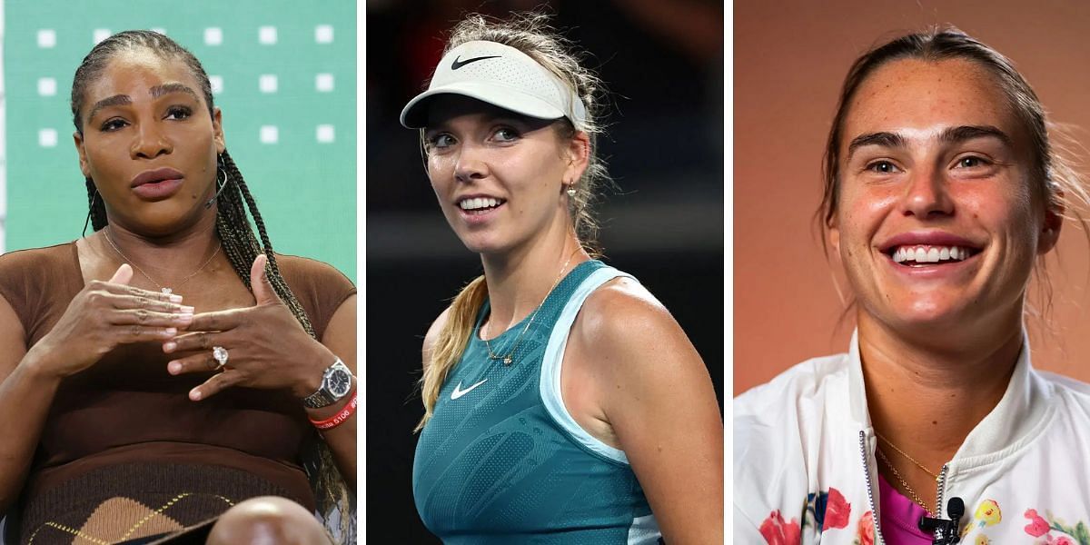 Serena Williams (L), Katie Boulter (R) and Aryna Sabalenka (R); ( Source - Getty Images)