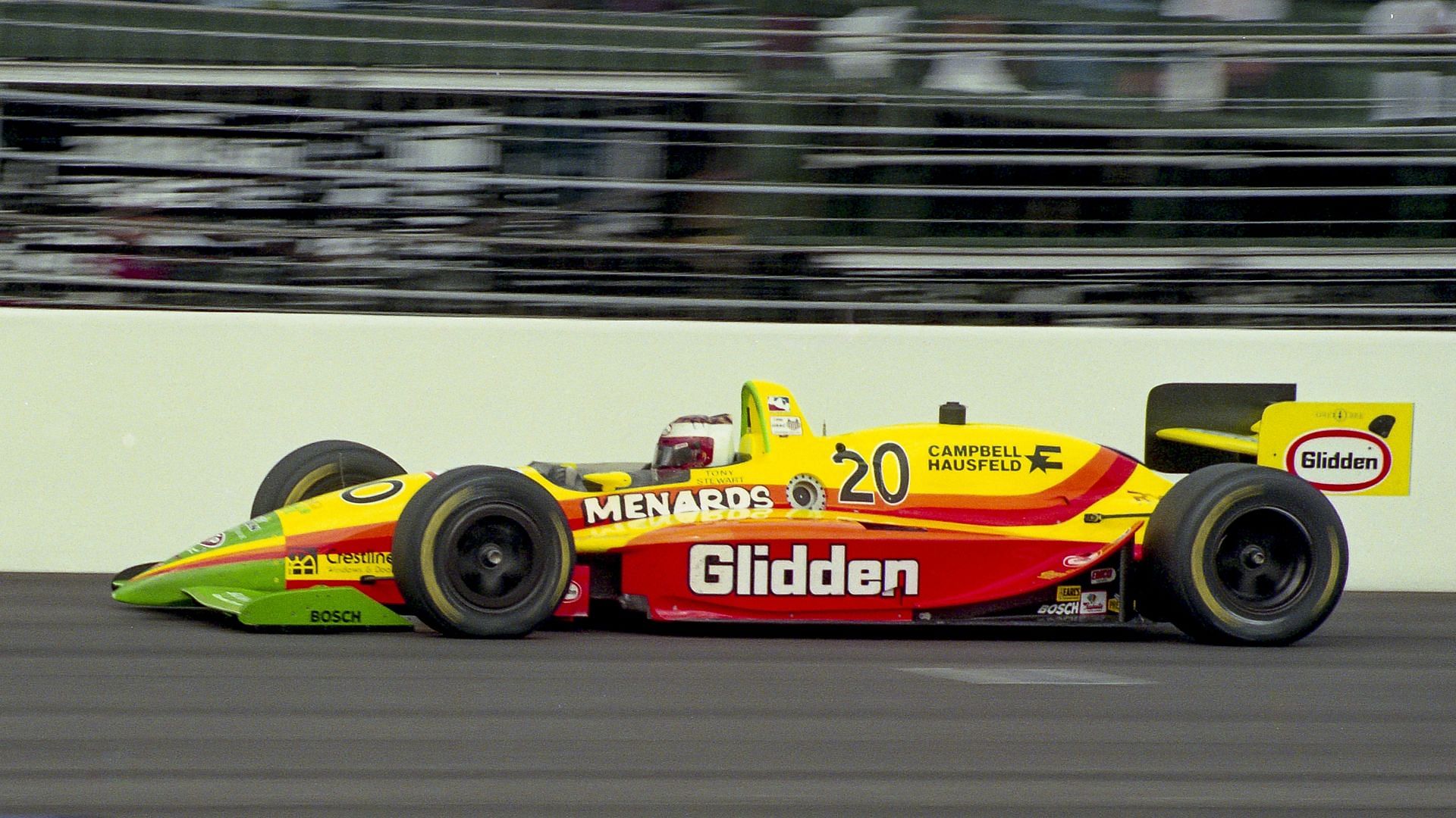 Tony Stewart racing in the Lola Menard at the Indy 200 at Walt Disney World, 1996 - Source: Getty