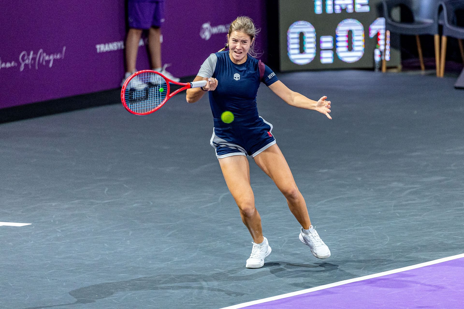 Anastasia Zakharova hits a forehand | Image Source - Getty