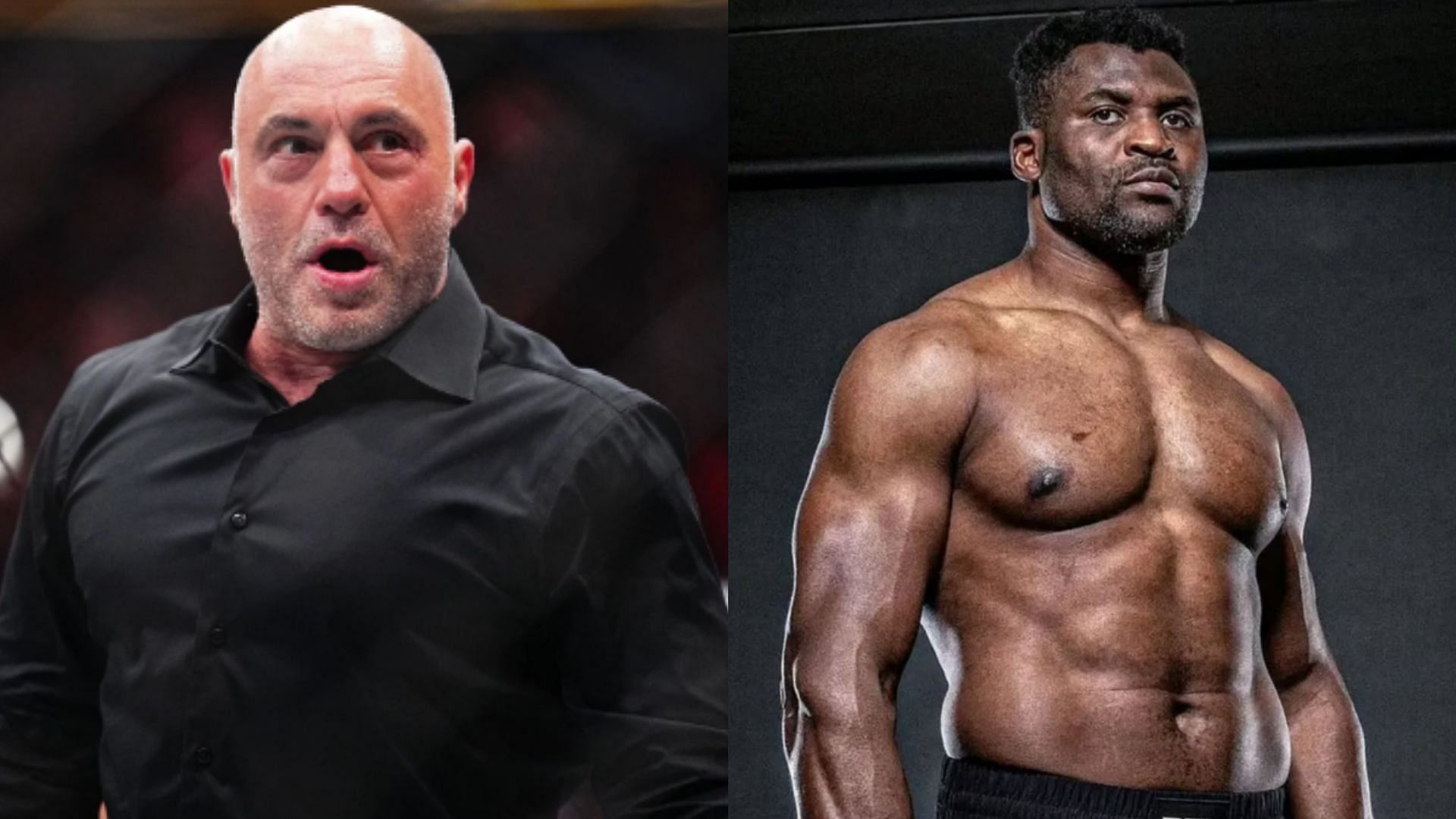 Joe Rogan (left), Francis Ngannou (right) [Images courtesy of Getty Images &amp; @francisngannou on Instagram]