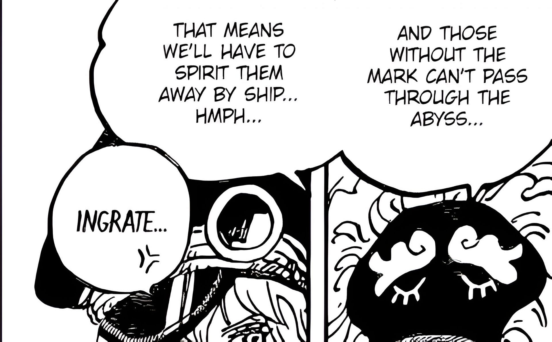 Saint Qilingam explaining the working of the Abyss (Image via Eiichiro Oda/Shueisha)