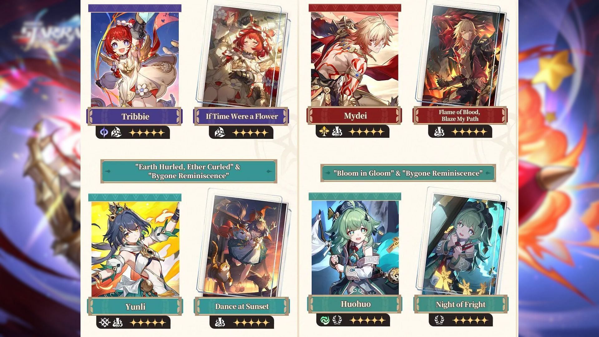 Version 3.1 banner characters and Light Cones (Image via HoYoverse)