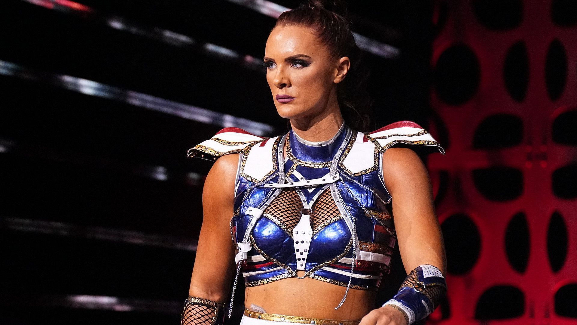 Kamille makes her entrance (Image credit: AEW