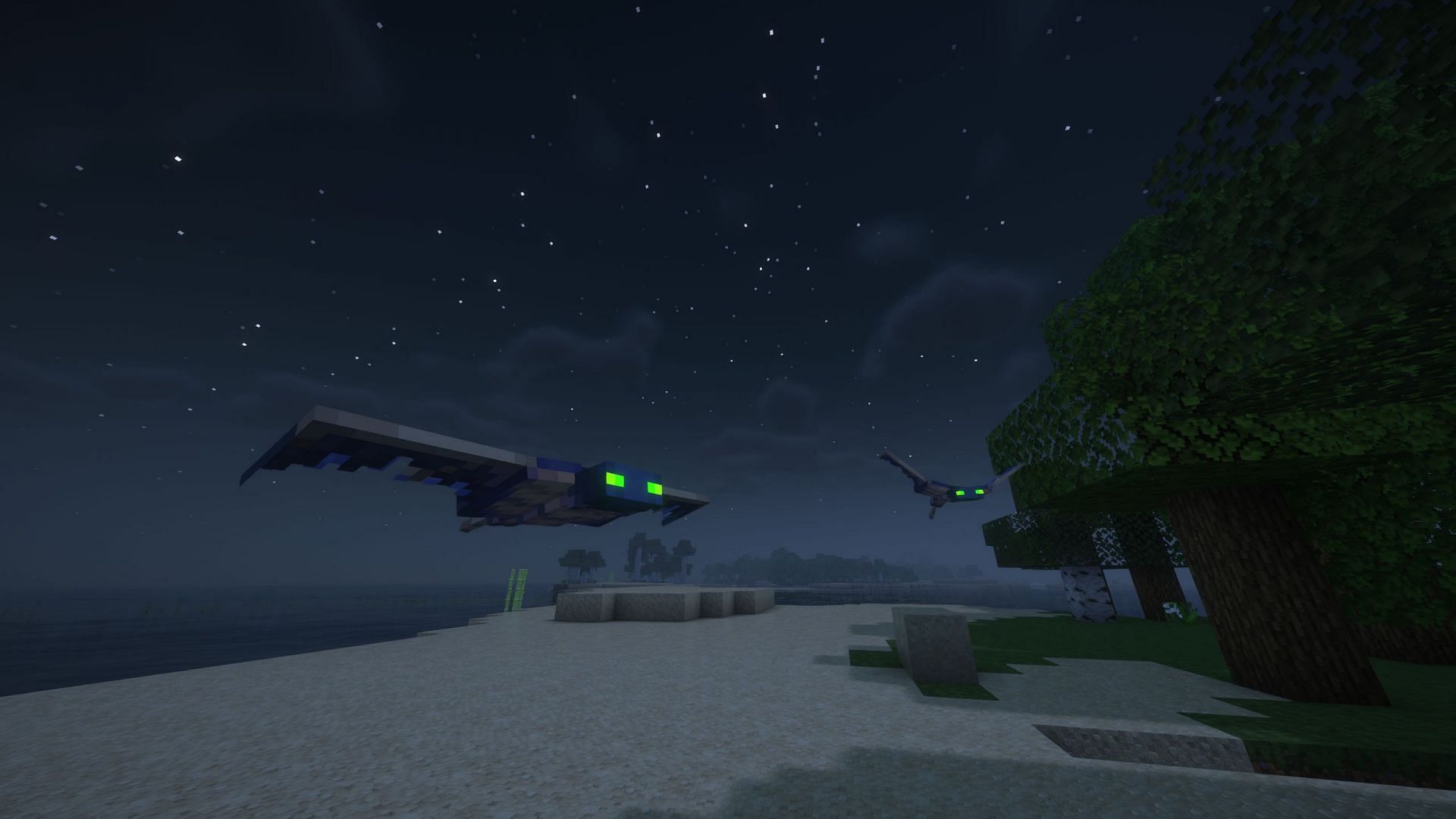 Phantoms spawn only if players have a clear sky above them (Image via Mojang Studios)