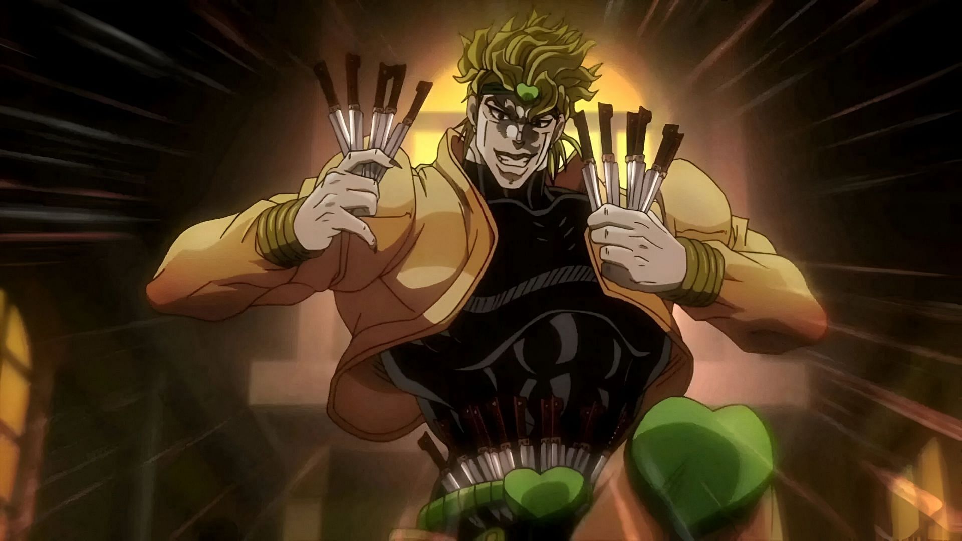 One of the anime characters like Kenjaku, Dio Brando, as seen in the anime (Image via David Production)