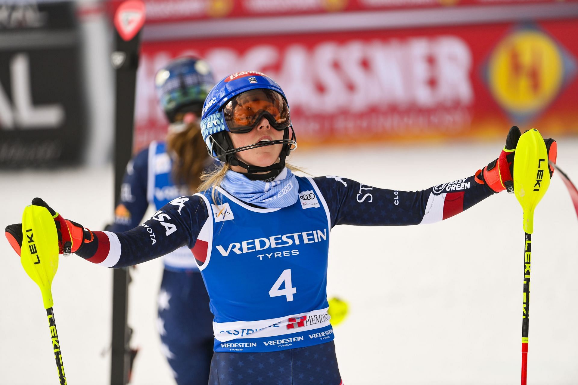 Mikaela Shiffrin at the Audi FIS Ski World Cup Sestriere 2025 - Source: Getty