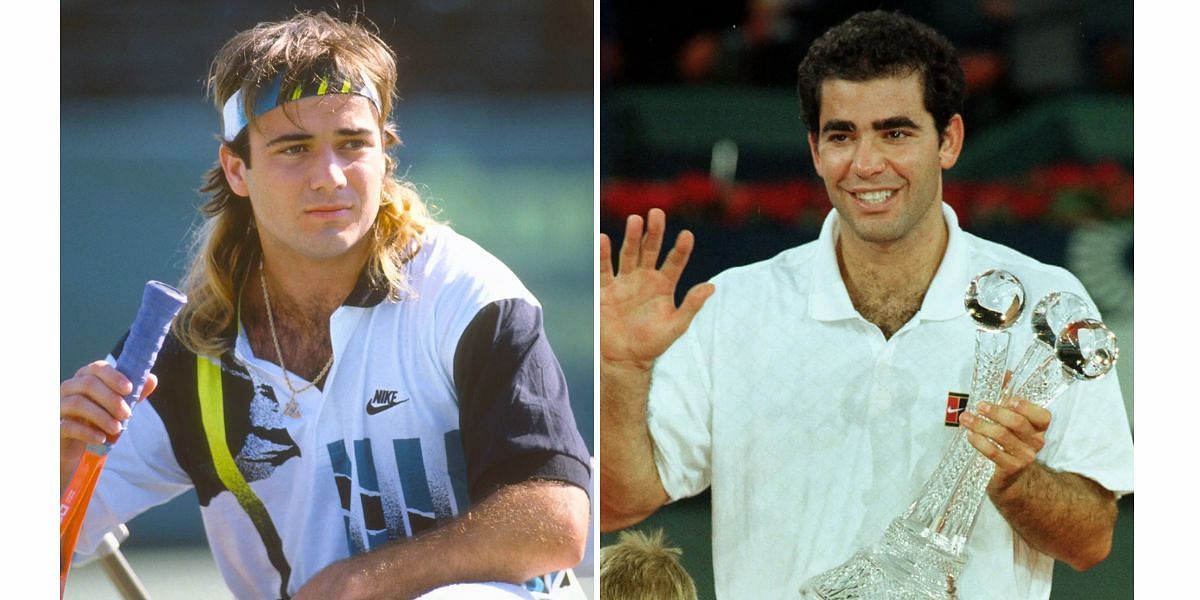 Andre Agassi (L) and Pete Sampras (R) (Image Source: Getty)