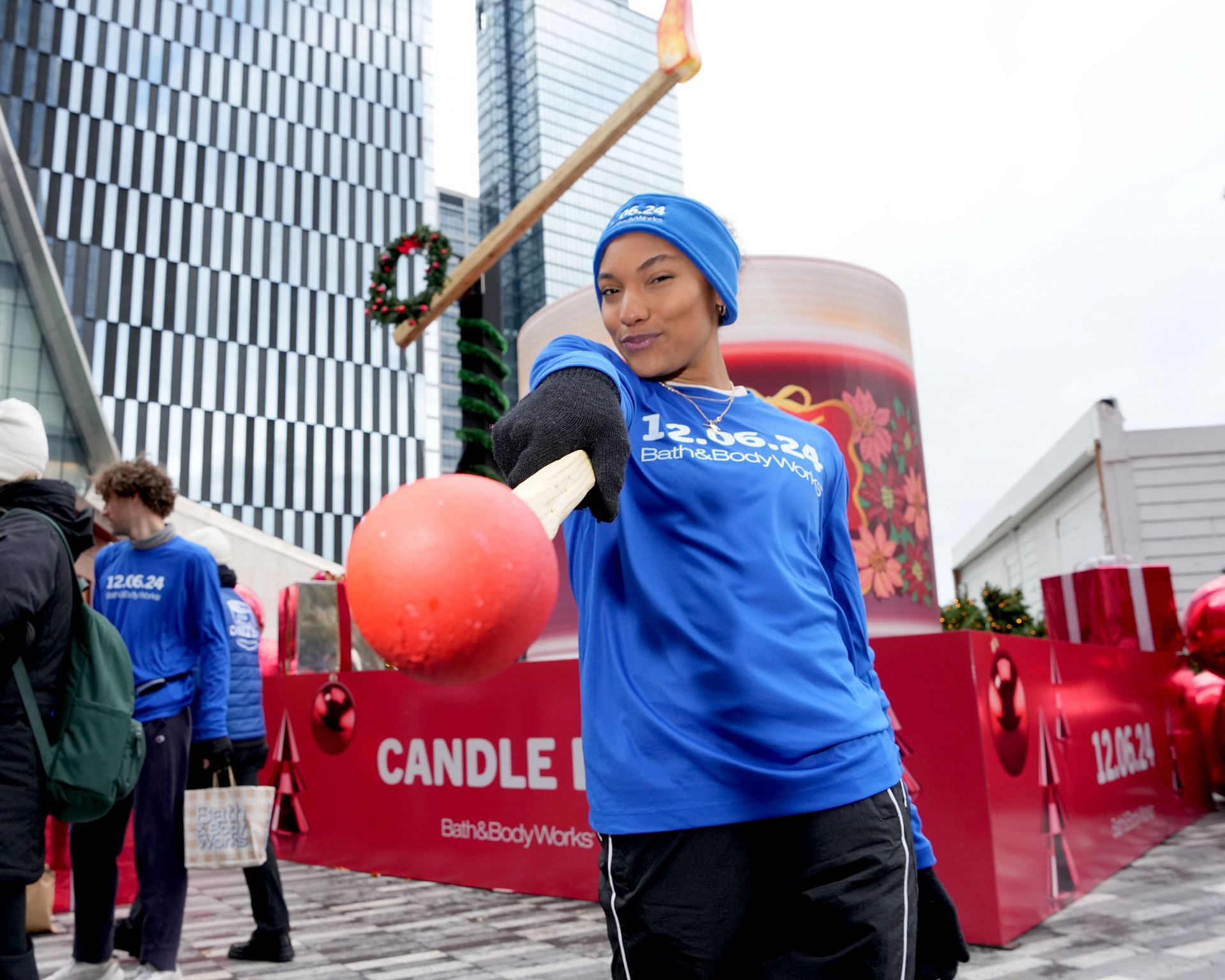 Tara Davis-Woodhall at 2024 Bath &amp; Body Works Counts Down To Candle Day - Source: Getty