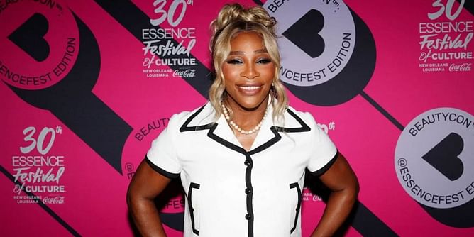 Serena Williams turns up the glam in stylish silver dress and dazzling blue diamond ring as she shares empowering message about self-love