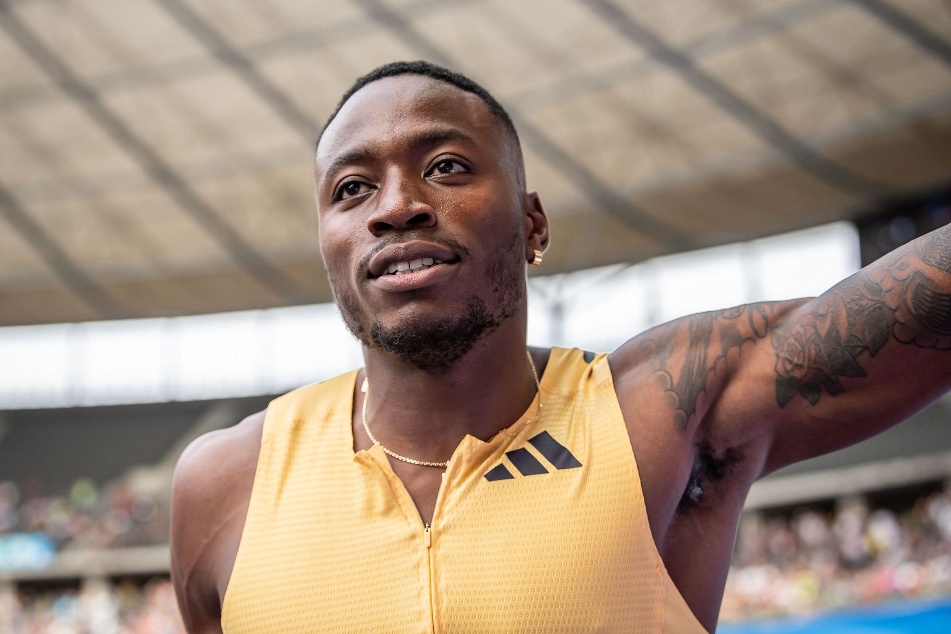 Grant Holloway looks on at the ISTAF Berlin 2024 - (Source: Getty)