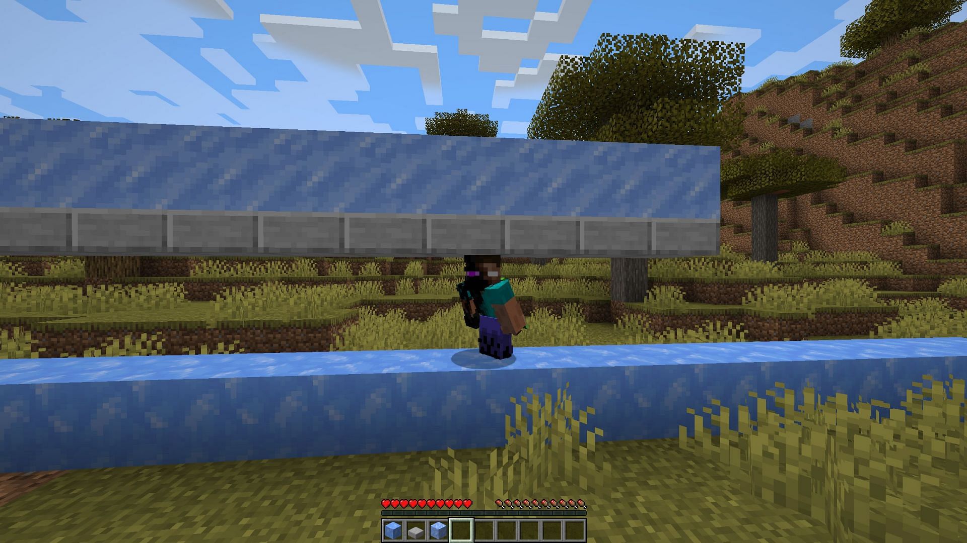 The sprinting while crouching bug was reverted after community backlash (Image via Sportskeeda Gaming/Mojang)