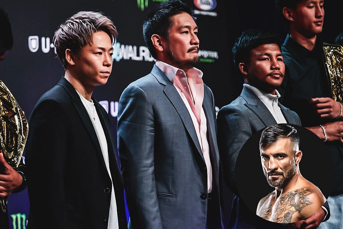 Takeru Segawa, Rodtang Jitmuangnon, Denis Puric - Photo by ONE Championship