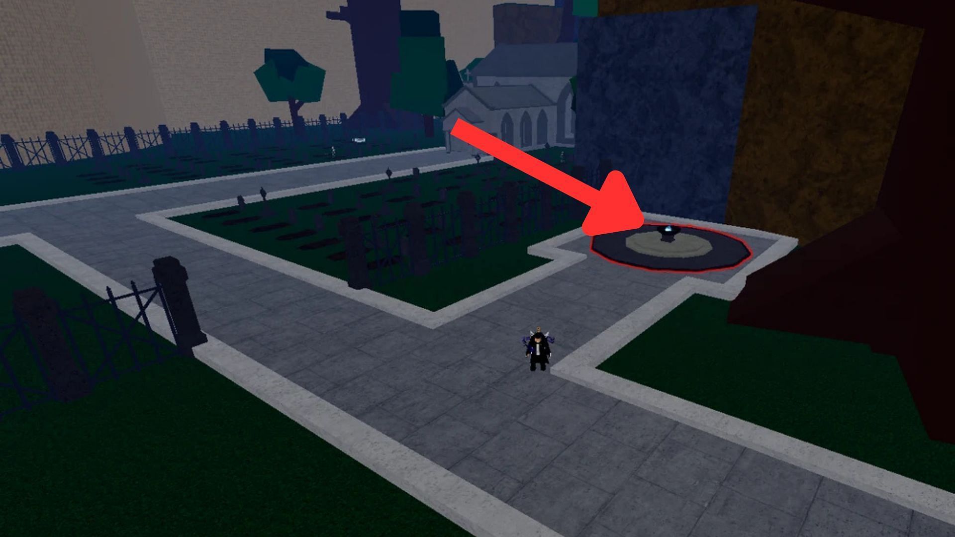 Use the Hallow Essence near the blue flame altar (Image via Roblox)