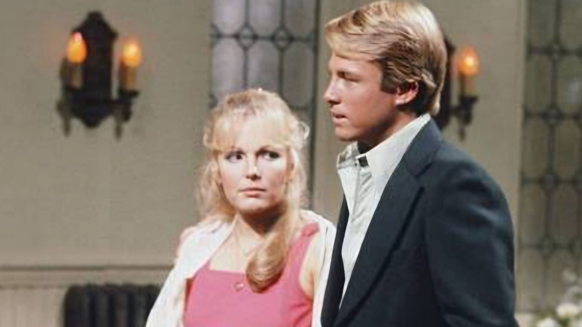 A still of Trish and David from Days of Our Lives (Image via Getty / NBC)