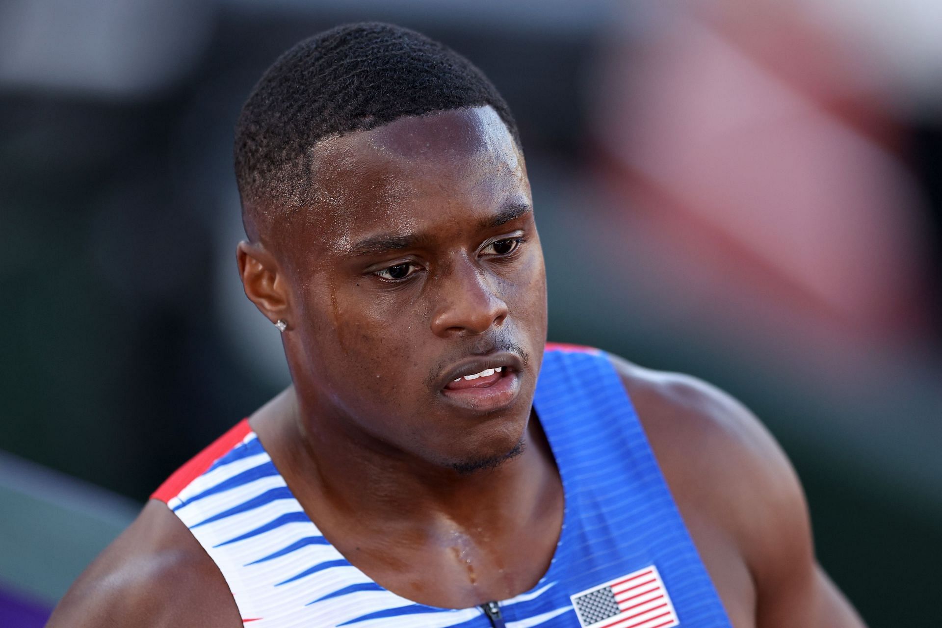 Christian Coleman of Team United States at the World Athletics Championships in Eugene, Oregon. (Photo by Getty Images)