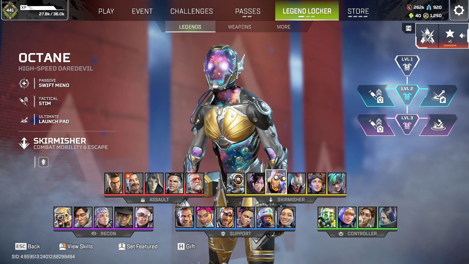 Octane in Apex Legends Season 24 (Image via EA)