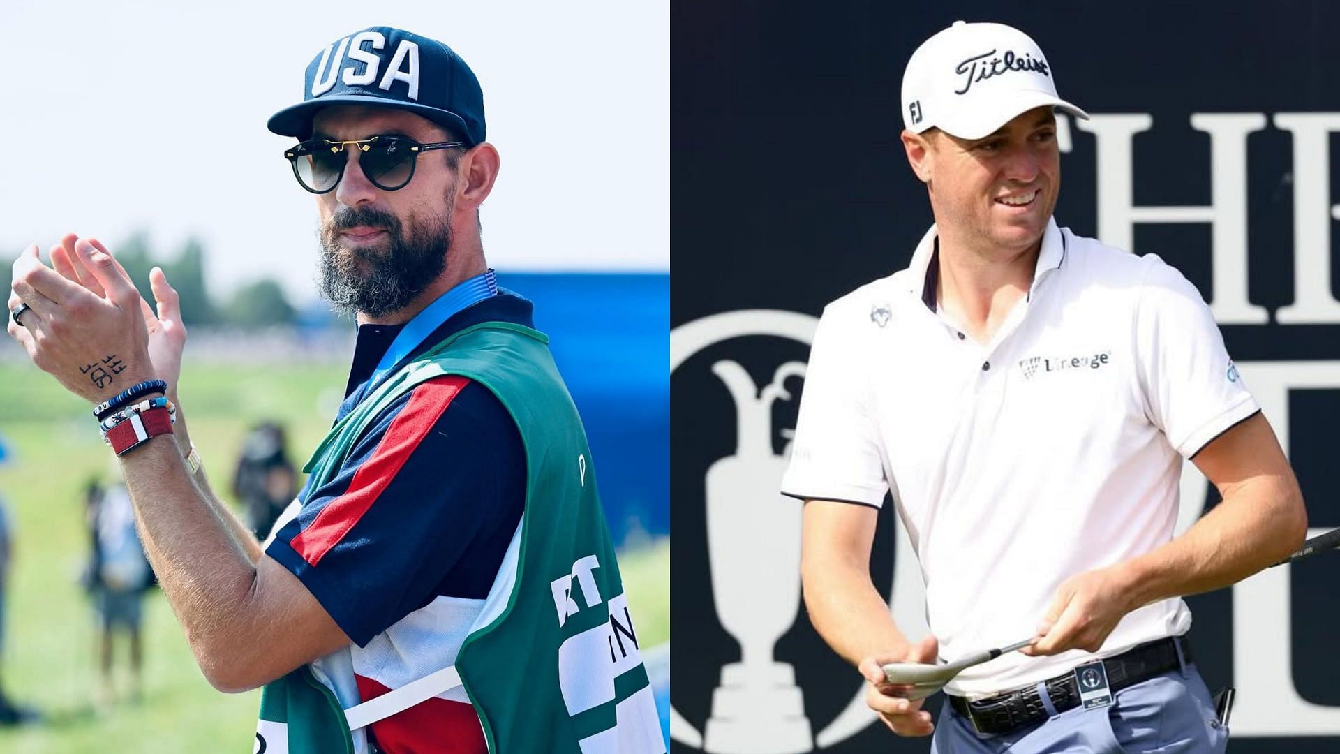 Michael Phelps and Justin Thomas / source: @justinthomas34 and @m_phelps00