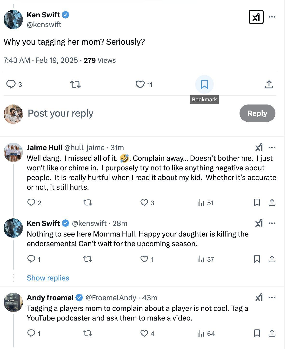 Jaime Hull&#039;s tweet and reactions